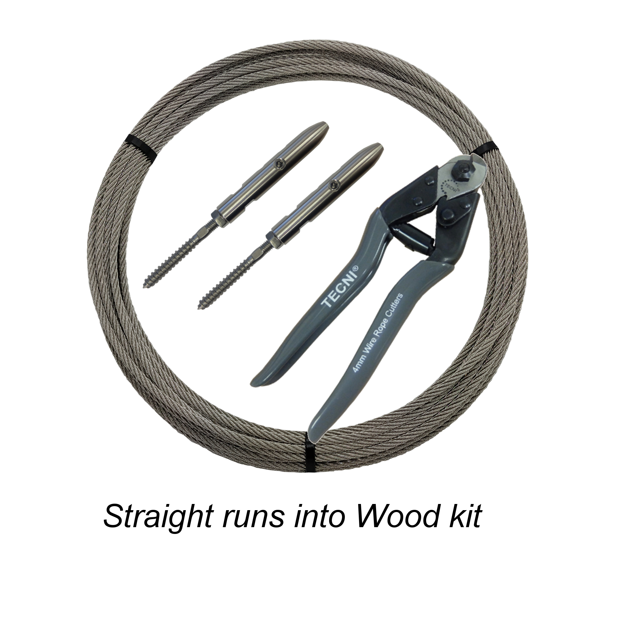 Straight Cable runs into Wood Kit